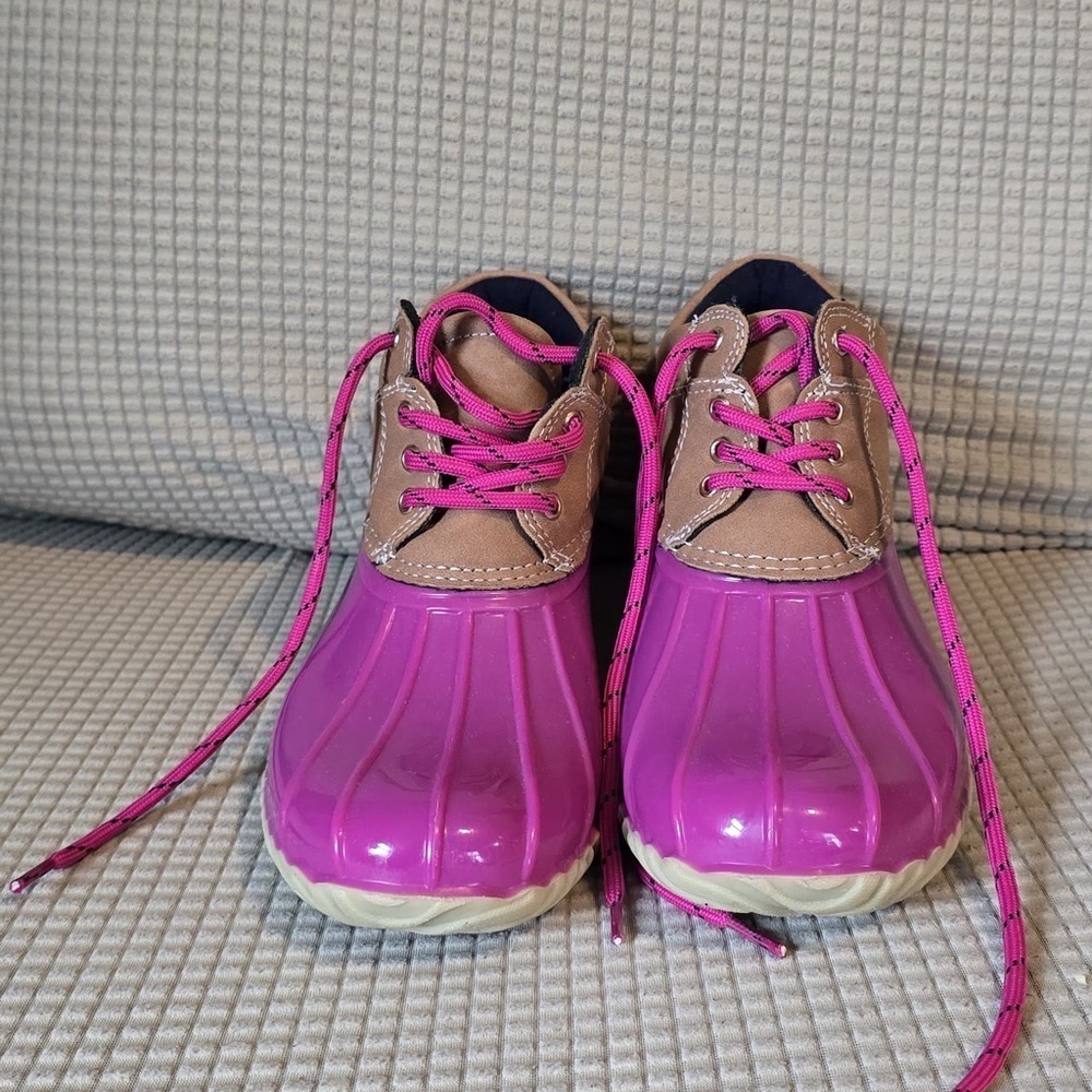 Tommy Hilfiger Pink and Tan Winter Boots